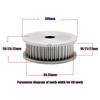 HTD5M timing pulley kit 60 teeth 20teeth 1:3 reduction ratio width 15mm arc synchronous belt optional kit combination 5M 60T 20T