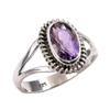 Natural Pink Amethyst Gemstone Handmade 925 Solid Silver Jewelry Ring S.7.5 F6y83
