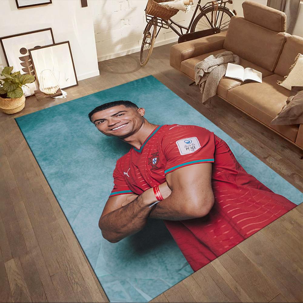 Cristiano Ronaldo 121 Floor Rug Office Rug Design for Balcony Study room Entryway Outdoor Anti-slip Rug Anime Office Decor Gift for Festivals