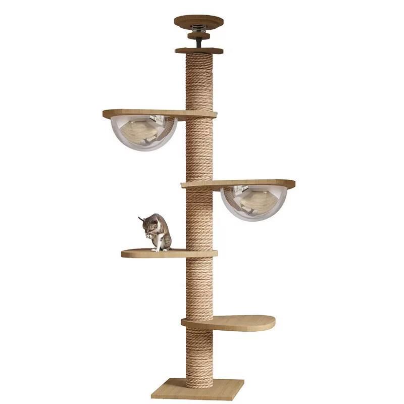 Beyou Suction Cup Floor-to-Ceiling Cat Tree