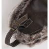 Faux Fur Lined Winter Trapper Hat Leather Snow Cap With Ear Flap Women Men Ski Ushanka