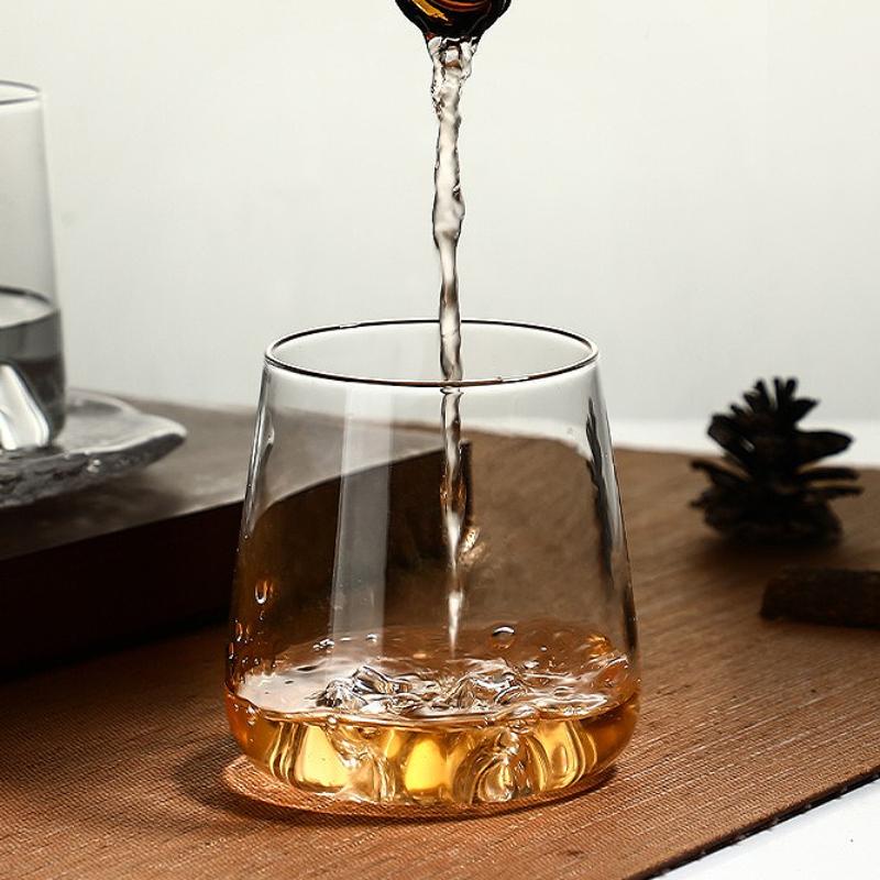 Wine Glass Creative Glass Cup Transparent Water Bottle Household Cocktail Glass Heat-resistant Tea Mug Home Coffee Mug Drinkware