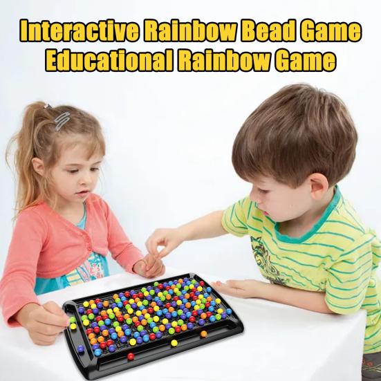 Настольная игра «Радужная игра на выбывание» с 80/241 разноцветными бусинами, распознавание цвета, фокусировка, логическая тренировка для детей и взрослых, интерактивная образовательная шахматная игрушка