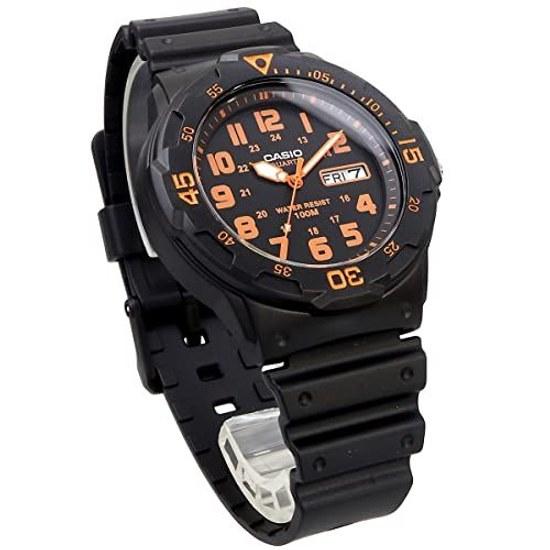 Casio Standard Quartz Wristwatch MRW-200H-4BV Mens BlackOrange Overseas Model