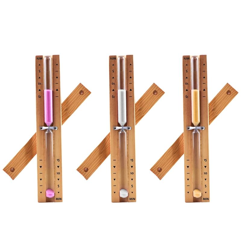 Portable Wooden Sauna Hourglass Wall Mounted Rotating 15mins Duarble Clock Timer 2025 New
