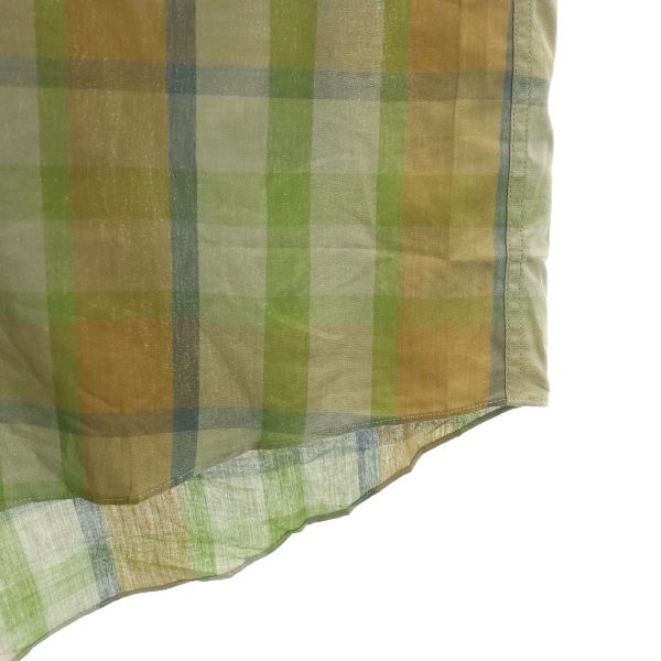 Burberrys 80-е 90-е винтажная клетчатая рубашка с коротким рукавом и воротником-стойкой M мужская б/у