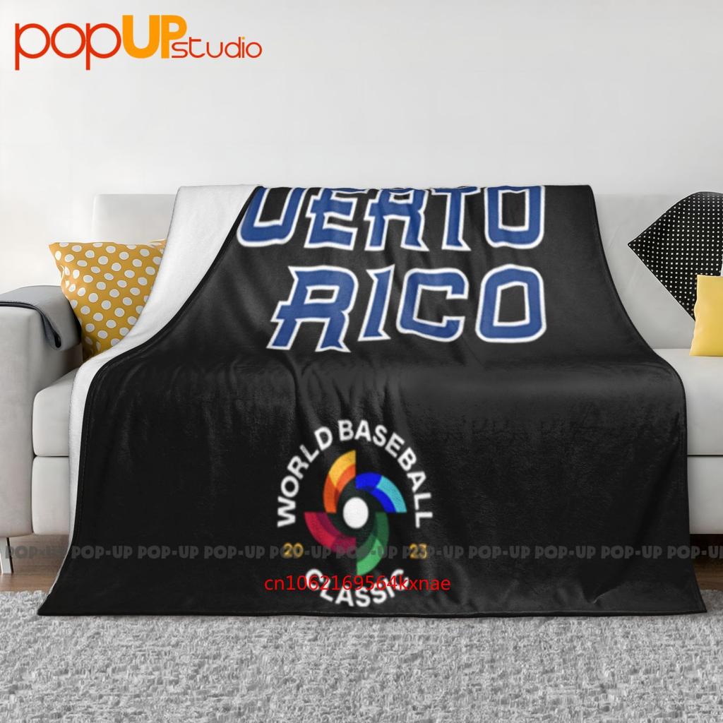 De Baseball Porto Rico Wbc World Rouge Classique 2023 Ultra-Soft Blanket Quilt Winter Sofa Cover Bed Covers