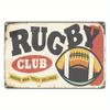 1pc 30*20cm Wooden Rugby Club Sign, Multipurpose Outdoor Decor For Garage, Porch, Cafe, Bar, Man Cave, Farmhouse Kitchen, Rustic Home Decor