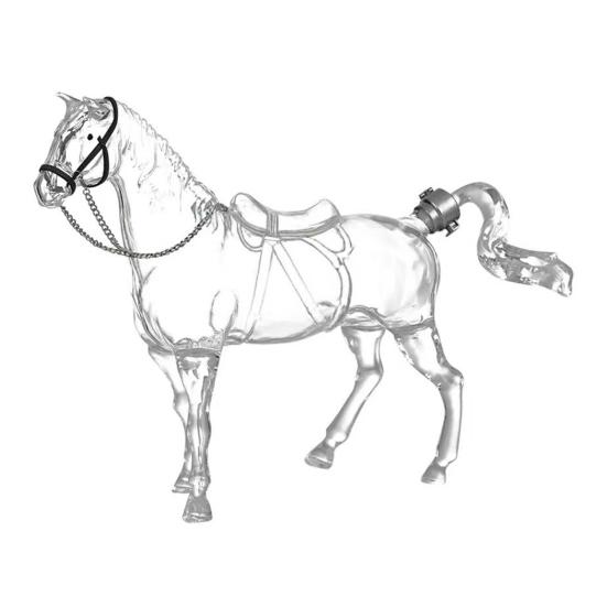 Декантер для виски "Лошадь" Ручная работа Высокоборосиликатное стекло Диспенсер для алкоголя Тема Дикого Запада Подарочная коробка для алкоголя для мужчин День отца День рождения