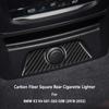 1 шт., углеродное волокно, квадратная задняя отделка прикуривателя, Стайлинг автомобиля для BMW, новый X3 X4 G01 G02 G08 2018-2022, автомобиль