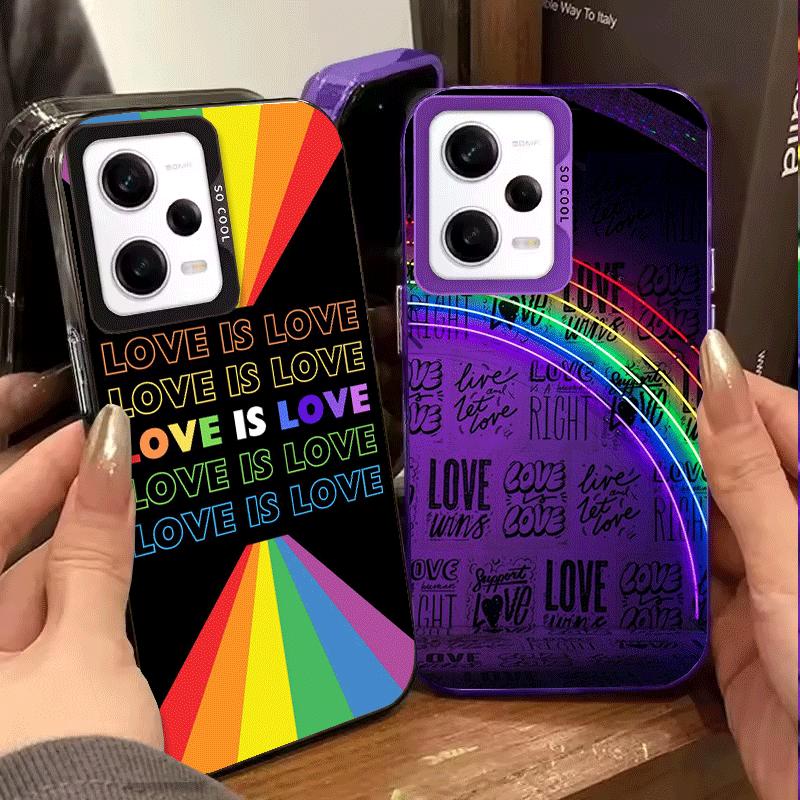 LGBT Rainbow Love Is Love Soft Phone Case for Xiaomi Redmi Note 13 14 15 Pro Plus 12S 12 11S 11 11T 10S 10 Shockproof Cover Back