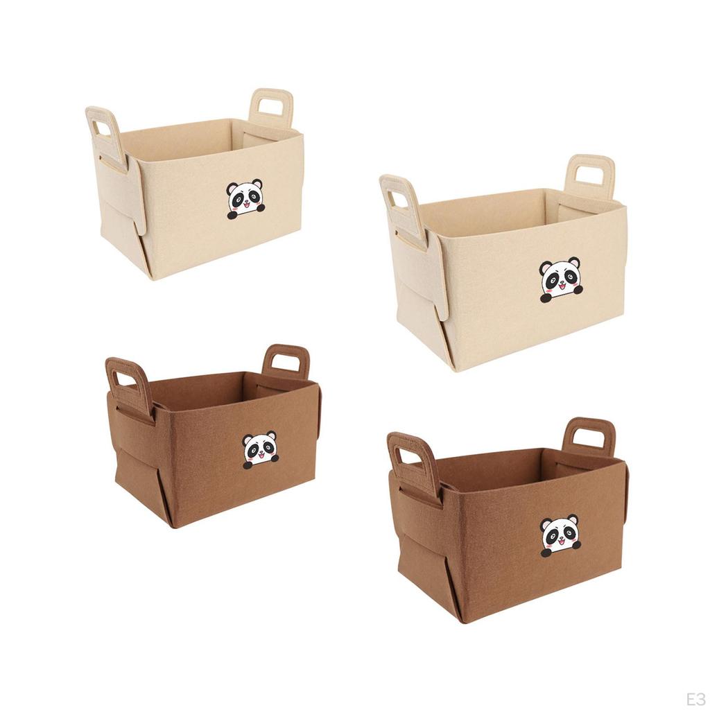 Felt Storage Basket Car Trunk Cargo Accessories Foldable Bin Organizer Box for Camping