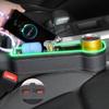 Новый автомобильный ящик для хранения щелей с 2 ​​USB-зарядными устройствами, красочный светодиодный карманный органайзер для сидений, держатель для бутылок и чашек для карточек, телефонов