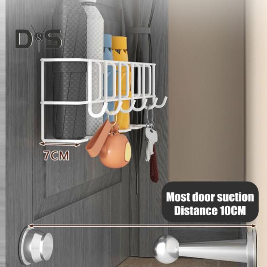 Полый стеллаж для хранения зонтов, настенная вешалка для пальто с 6 вешалками, органайзер для шляп и одежды для ванной комнаты, гостиной