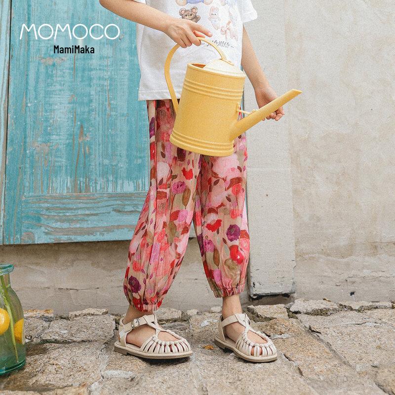Длинные брюки с цветочным принтом для девочек MOMOCO