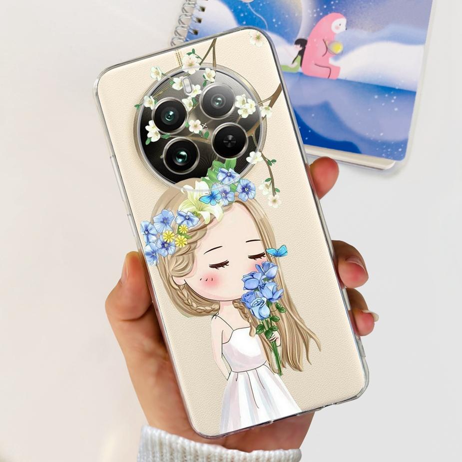 Чехол для Realme 12 Pro Plus Новый Модный Расписной Чехол Прозрачный Силиконовый Мягкий ТПУ Чехол для Телефона Для Realme 12 Plus Realme12 Pro + Корпус
