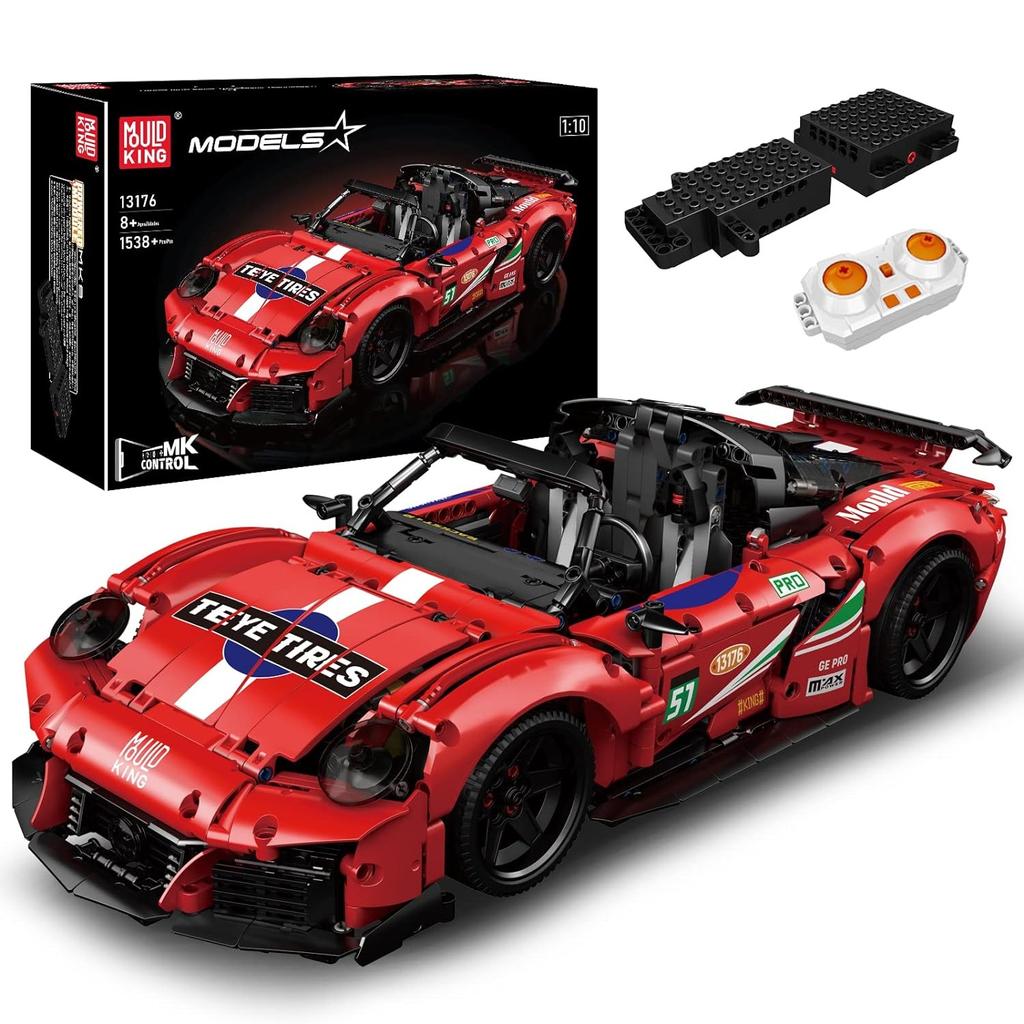 MOULD KING 13176 Технический автомобиль с дистанционным управлением, спортивный автомобиль, строительные блоки, игрушки, Technoloy, супер гоночный автомобиль, модельные наборы, подарок для мальчиков