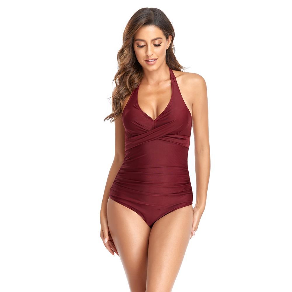 Сексуальный сиамский купальник, закрывающий живот, консервативный купальник, европейский и американский женский купальник