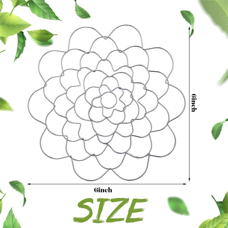 AEE2-6 Pcs Flower Arrangement Holder Flower Frog Wire Flower Arranging Tool Metal Flower Insert Lid Flower Grid