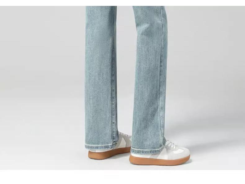 Женские джинсы прямого кроя с высокой посадкой: Весна 2025, Стройнящий стиль, Светлая стирка, Варианты узких и широких брюк.