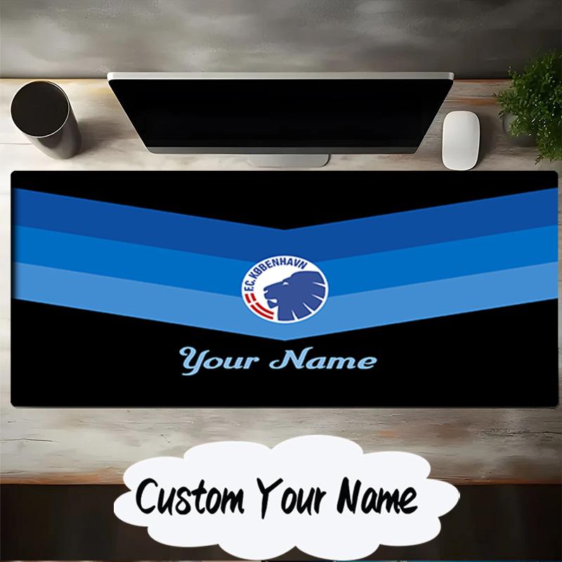 Custom Name Mouse pad Copenhagen Lion Emblem Mouse pad, Gaming Mouse Pad, keyboard pad, Desk Decor for computer notebook Fan Birthday Gift
