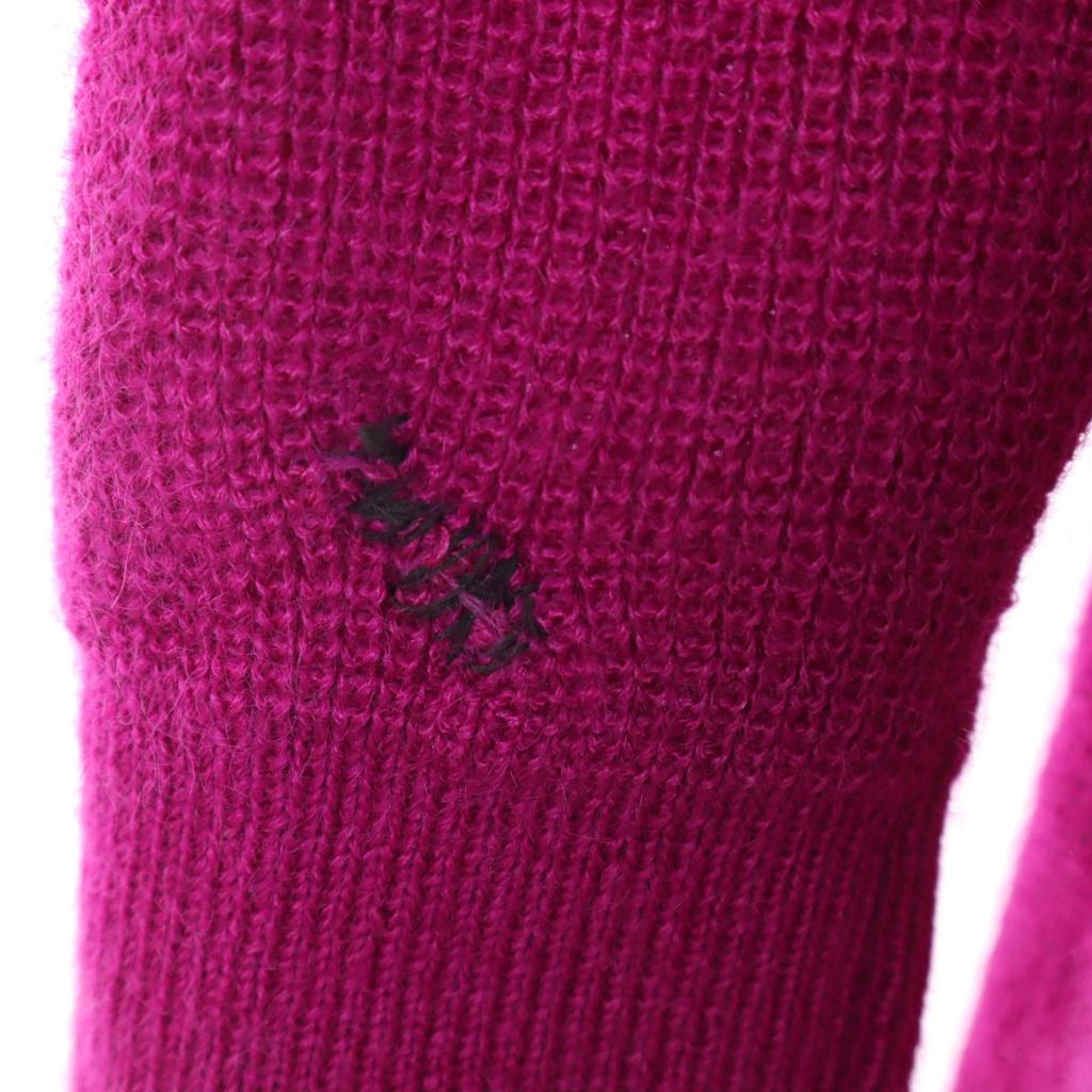 Yves Saint Laurent 90s Old Long Sleeve Knit Cardigan M Purple Women Used