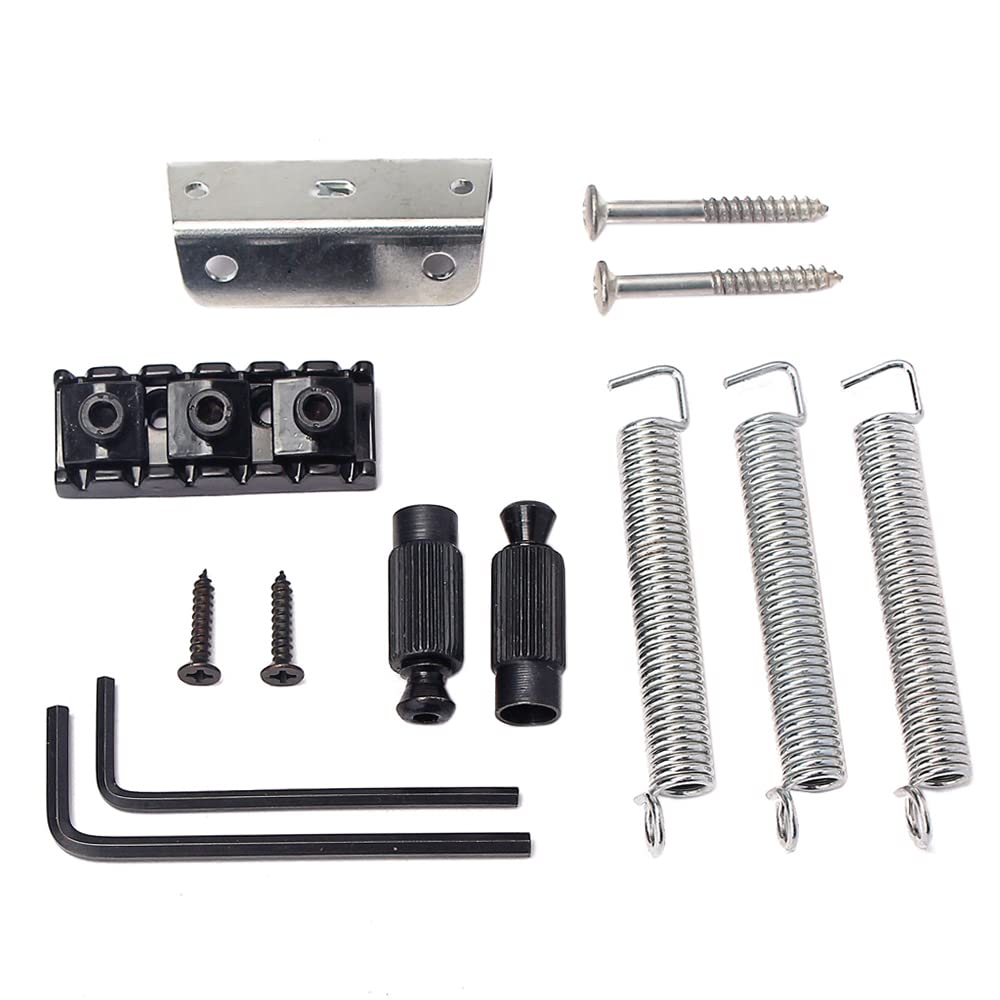 Гитарный бридж Double Lock Locking Floyd Черный бридж, пины, тремоло, система, порожек, Роза, [Б/у]