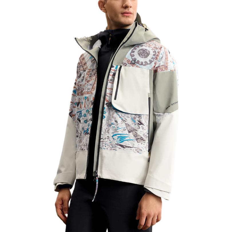 Fila X Музей Дуньхуан Серия Explore Модная Удобная Свободная Универсальная Куртка Мужская Куртка Белоснежная A11M517719F-TW