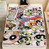 Powerpuff Girls Cute pattern Flannel Blanket, High quality Comfortable for All Seasons, Home Decor, Warmth and Comfort, Perfect for Gifts.