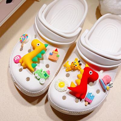 Очарование для обуви, булавки «сделай сам», маленькое украшение в виде динозавра, пряжка для обуви с отверстиями, набор подвесок, аксессуары для детей, подарок для мальчиков и девочек