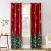 Christmas Tree Lights Bows Stars Snowflakes Blackout Curtains For Living Room Bedroom Window Treatment Blinds Kitchen Drapes