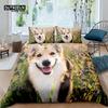 Home Living Luxury 3D Dog Bedding Set Comfortable Duvet Cover Set Kids Bedding Set Queen and King EU/US/AU/UK Size