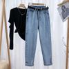 Women's Cowboy Straight Leg Pants High Waisted Loose Cropped Pants Haren Pants Jeans