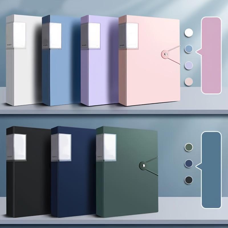 Папка-файл А4 с 60 карманами, Подходит для документов и бумаг формата А4, Материал ПП, Водонепроницаемая, Легко хранить и организовывать, Идеально для хранения файлов