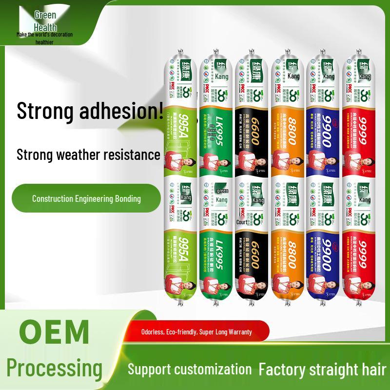 Green Kang Weather-Resistant Neutral Silicone Adhesive for Doors, Windows, Sunrooms, and Curtain Walls