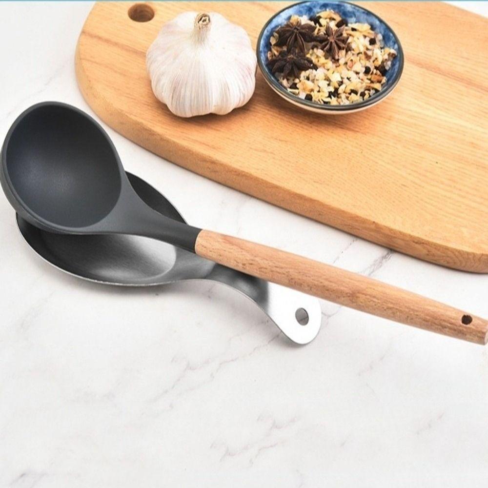 2 шт. Держатель кухонной утвари из нержавеющей стали, штабелируемый держатель для лопаток, подставка для ложек, органайзер для плиты