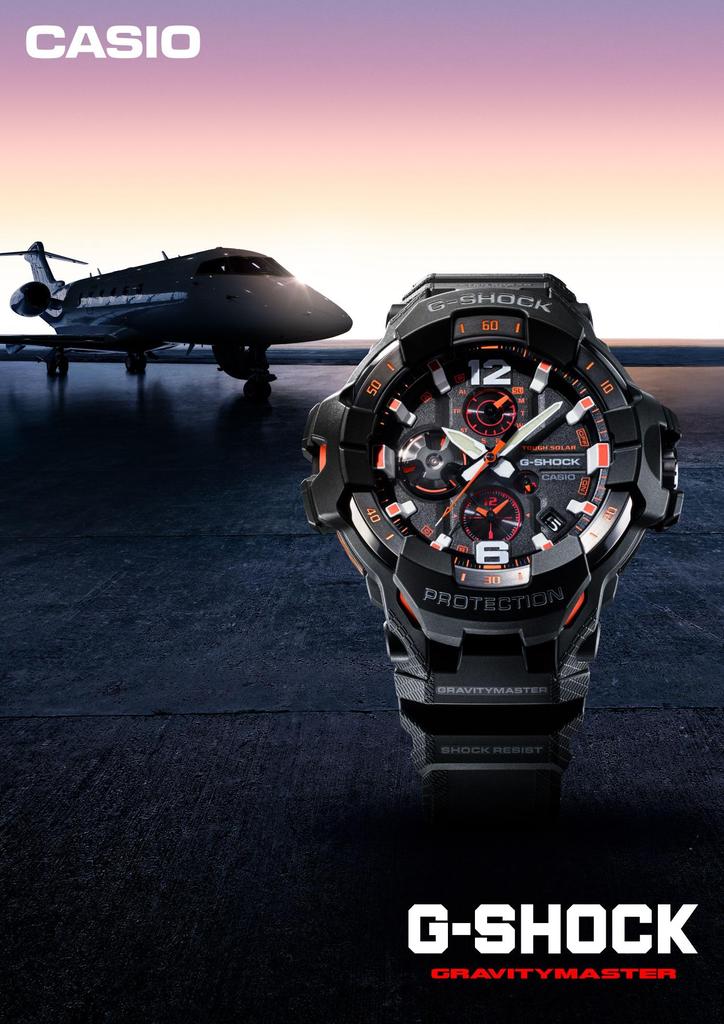 Часы с Bluetooth Tough Solar Biomass Plastic Black [Casio] G-Shock []GRAVITYMASTER GR-B300-1A4JF Мужские