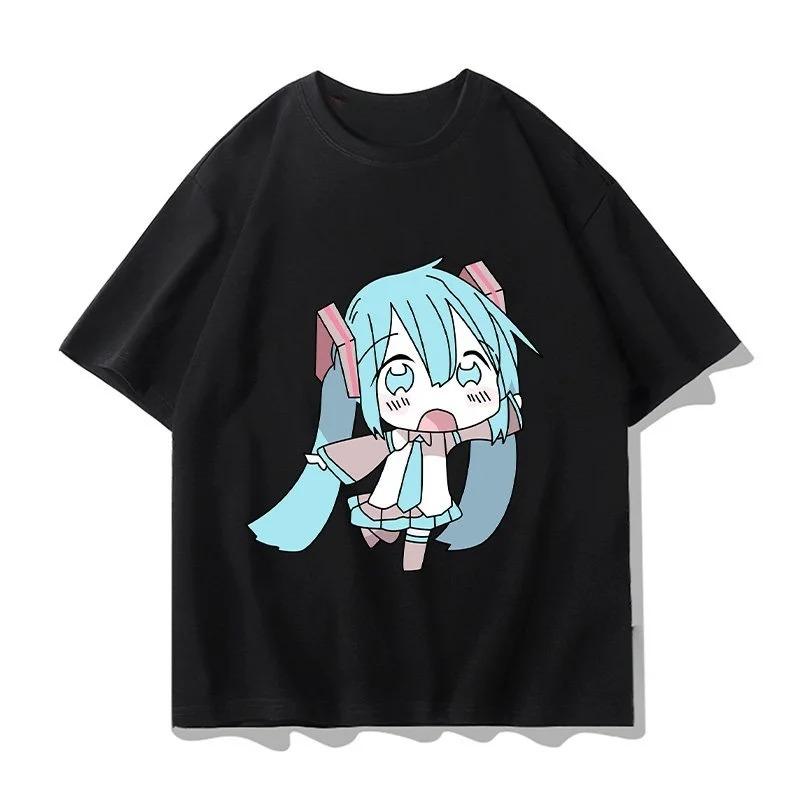 Hatsune Miku Chibi "Toilet Paper Meme" Black Women And Men Comfortable Fashion T-Shirt