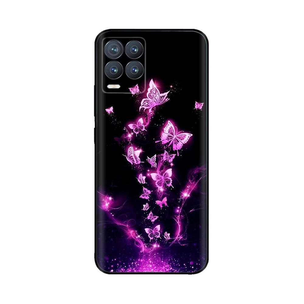 Для Realme 8 Чехол Милый Животный Мягкий Жидкий Силиконовый Чехол Для Realme 8 Pro 8i Realme8 4G RMX3085 Полная Защита Прочные Чехлы