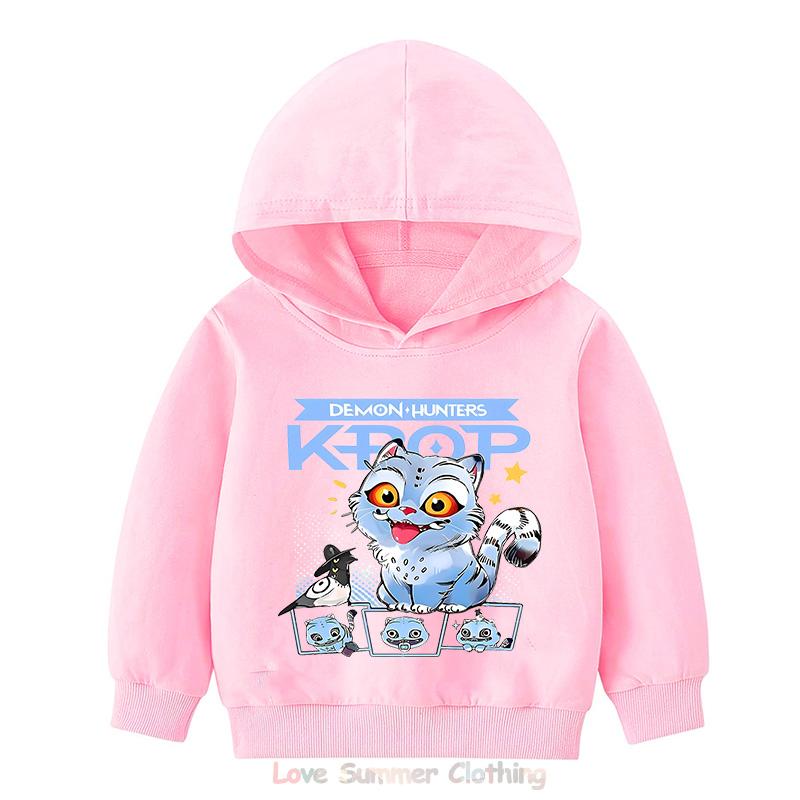 Худи K-pop «Охотники на демонов» для девочек 4-14 лет, принт HD, 100% полиэстер, пуловер, повседневная толстовка для девочек, осень, много цветов, оптовая скидка