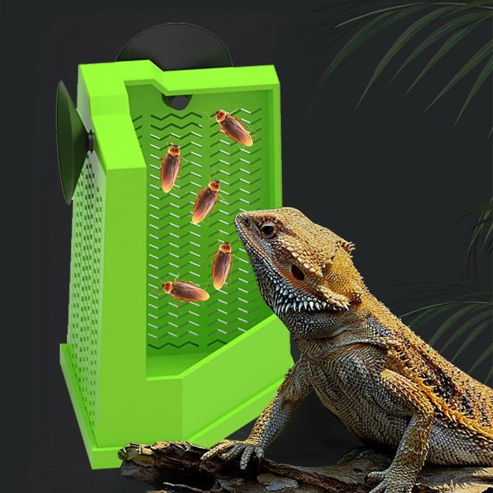 Plastic Live Insect Dish Suspendable Design Lizard Food Tray Predator Feeder Bearded Dragon Feed