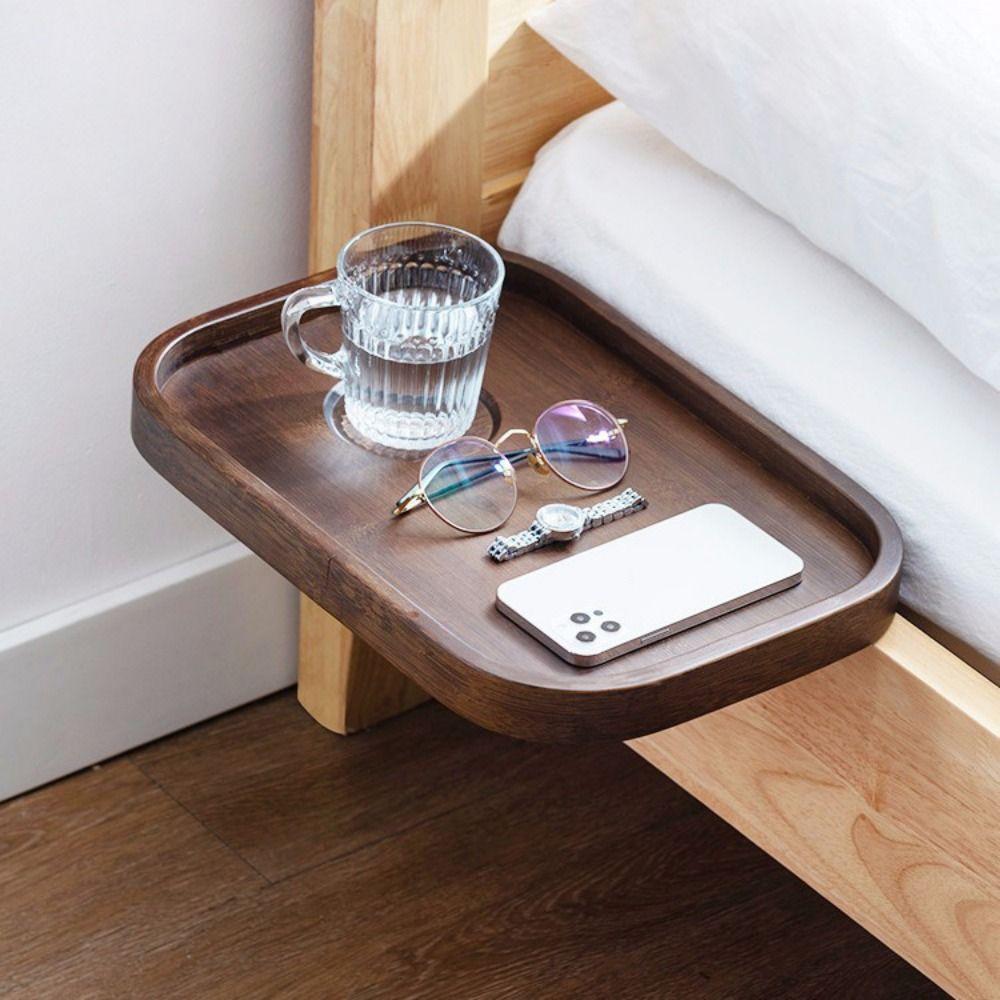 Нескользящая бамбуковая прикроватная полка с подстаканником, небольшой прикроватный столик, подвесной держатель для хранения вещей, двухъярусная кровать