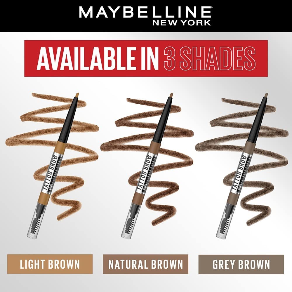 Maybelline Карандаш для бровей New York Tattoo Brow 36h Натуральный коричневый Водостойкий Стойкий С тонким кончиком Макияж для бровей 0,25 г