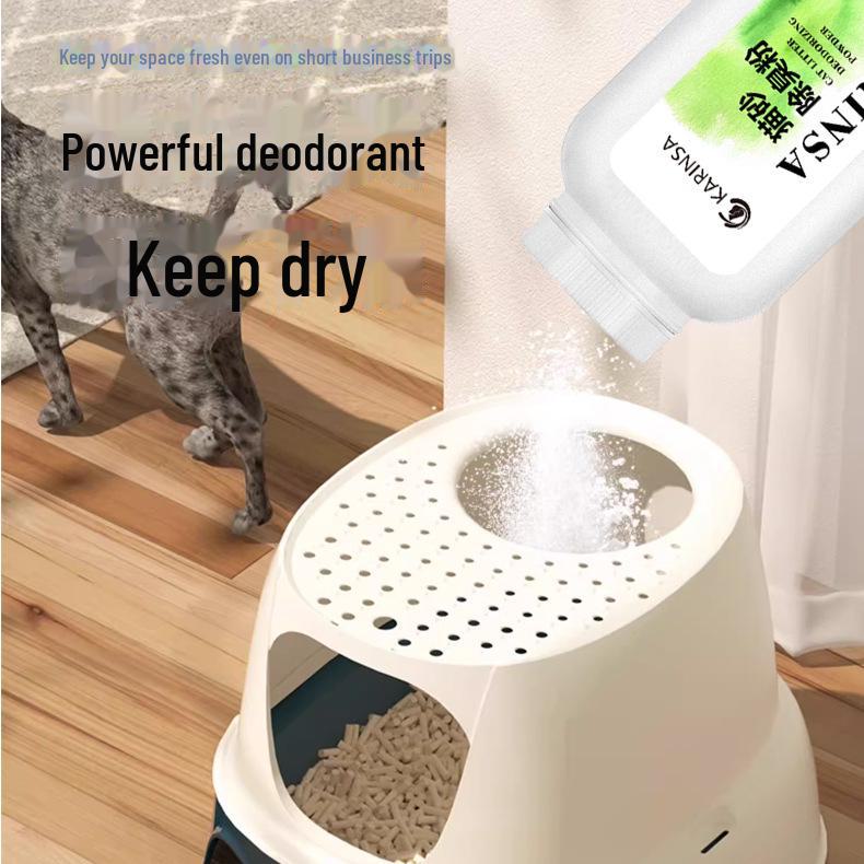 Дезодорирующая пудра для кошачьего туалета - Нейтрализует мочу и запах пищевой содой