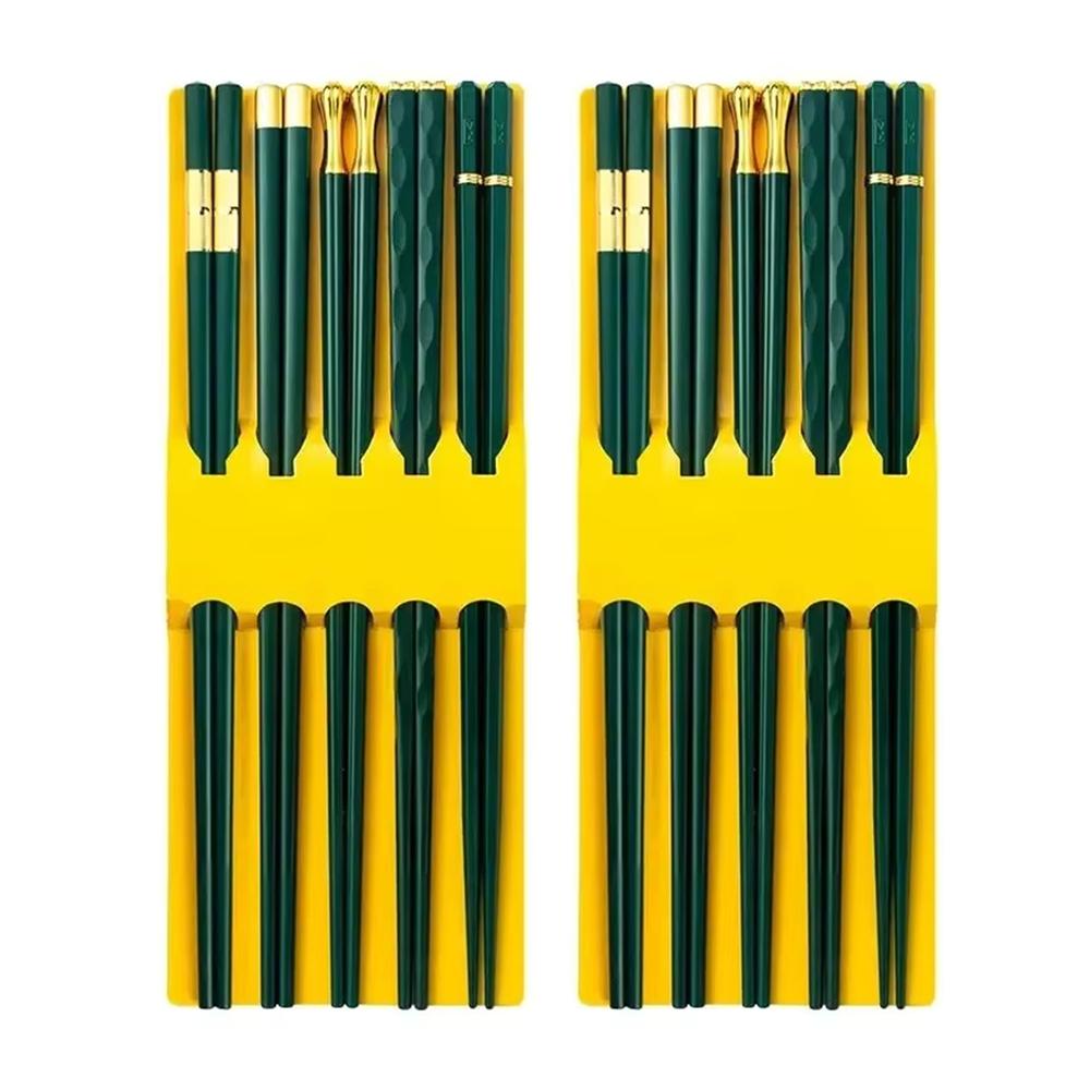 5 Pairs Non -Slip Fiberglass Chopsticks Reusable Multi-Style Chopstick Set Multipack Fancy Chopsticks