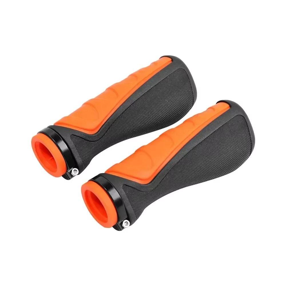 Soft Rubber Cycling Handle Grips Orange Black Electric Scooter Handlebar  Outdoor Sports