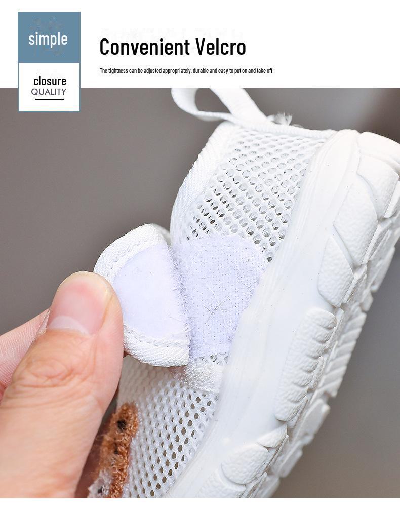 Обувь для малышей Bear Sports с мягкой подошвой, дышащая, для мальчиков и девочек, 1-2 года, летняя сетчатая обувь для дома