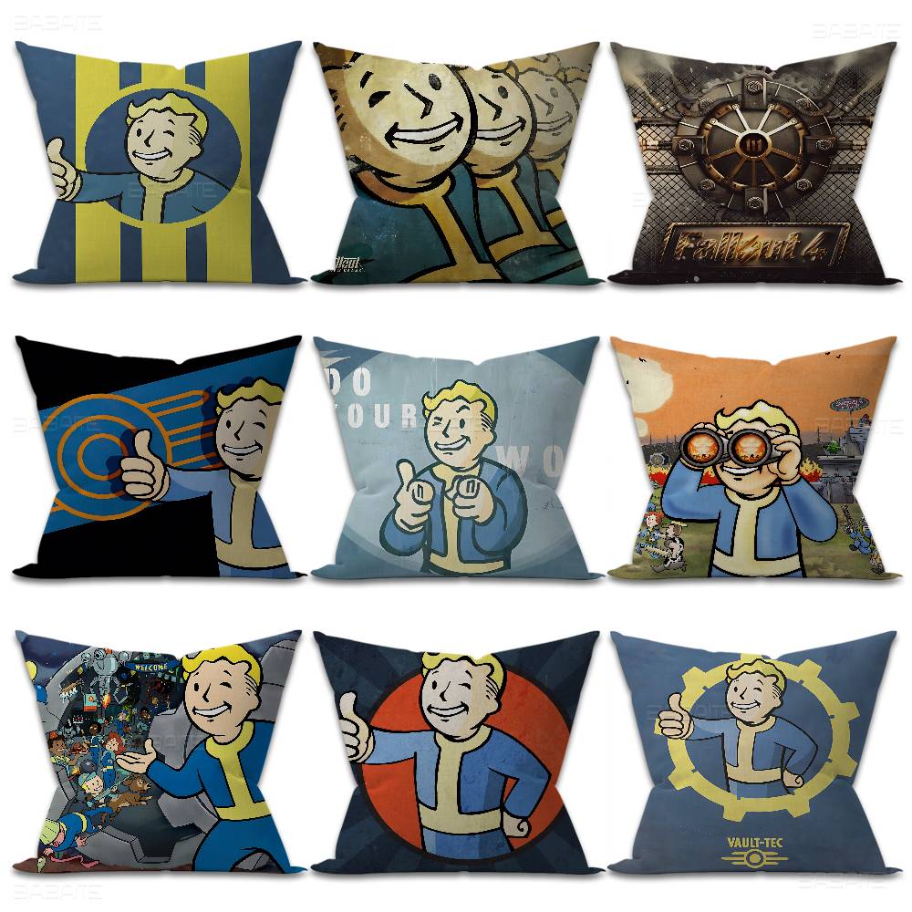 Game Vault Tec F-Fallout Cushion Cover Polyester Sofa Cushions Decorative Throw Pillows Home Decoration Pillowcover