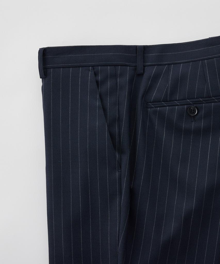 STCO Extra Fine Wool 51% Striped Summer Suit Pants_Navy (Classic Fit)_Sslxb66Ctn