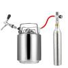 Мини-регулятор CO2 с шаровым замком и шлангом для газирования, 2-в-1 Зарядное устройство CO2 для домашнего пивоварения(0-60 фунтов на квадратный дюйм),Регуляторы давления для пива и домашняя газировка